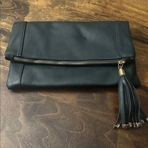 Dark Green Fold over Clutch